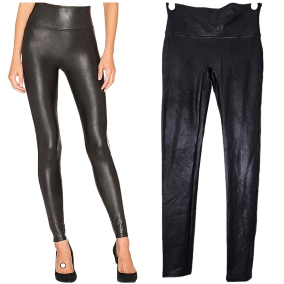 Spanx Crackle Faux Leather Leggings - Picture 1 of 13